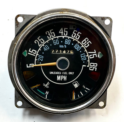 Jeep CJ Speedometer Odometer CJ5 CJ7 CJ8 Fuel Temperature Gauge 85 mph 77,147