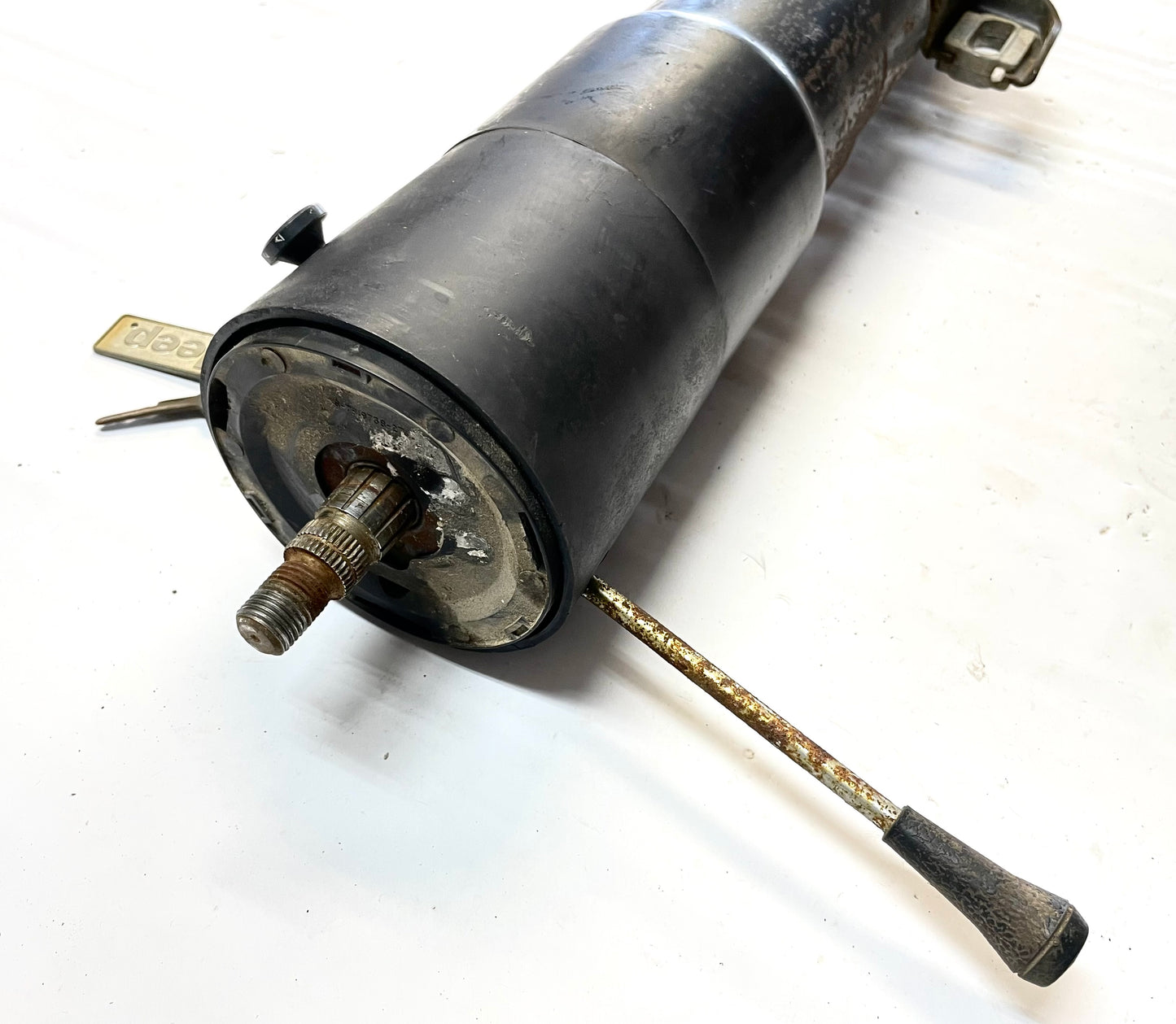 Jeep CJ steering column CJ7 CJ5 CJ8 AMC GM J10 Cherokee BOLT IN READY no tilt