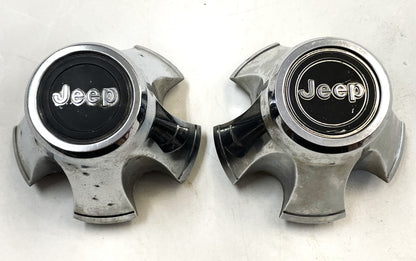 ¡Tapacubos cromados para ruedas traseras Jeep CJ Laredo, centros de tapacubos AMC CJ5 CJ7 CJ8! 