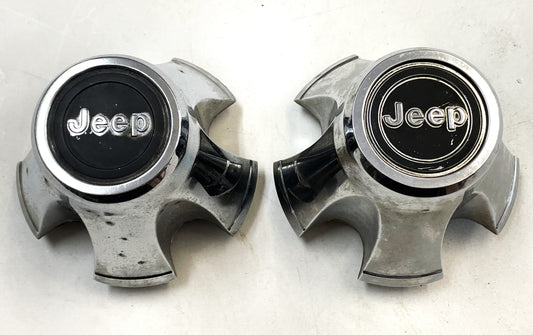 ¡Tapacubos cromados para ruedas traseras Jeep CJ Laredo, centros de tapacubos AMC CJ5 CJ7 CJ8! 