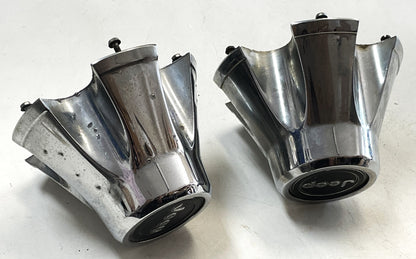 ¡Tapacubos cromados para ruedas traseras Jeep CJ Laredo, centros de tapacubos AMC CJ5 CJ7 CJ8! 