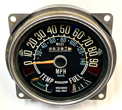 Velocímetro de fábrica Jeep CJ CJ5 CJ7 CJ8 Indicador de temperatura del combustible Odómetro 90 mph 