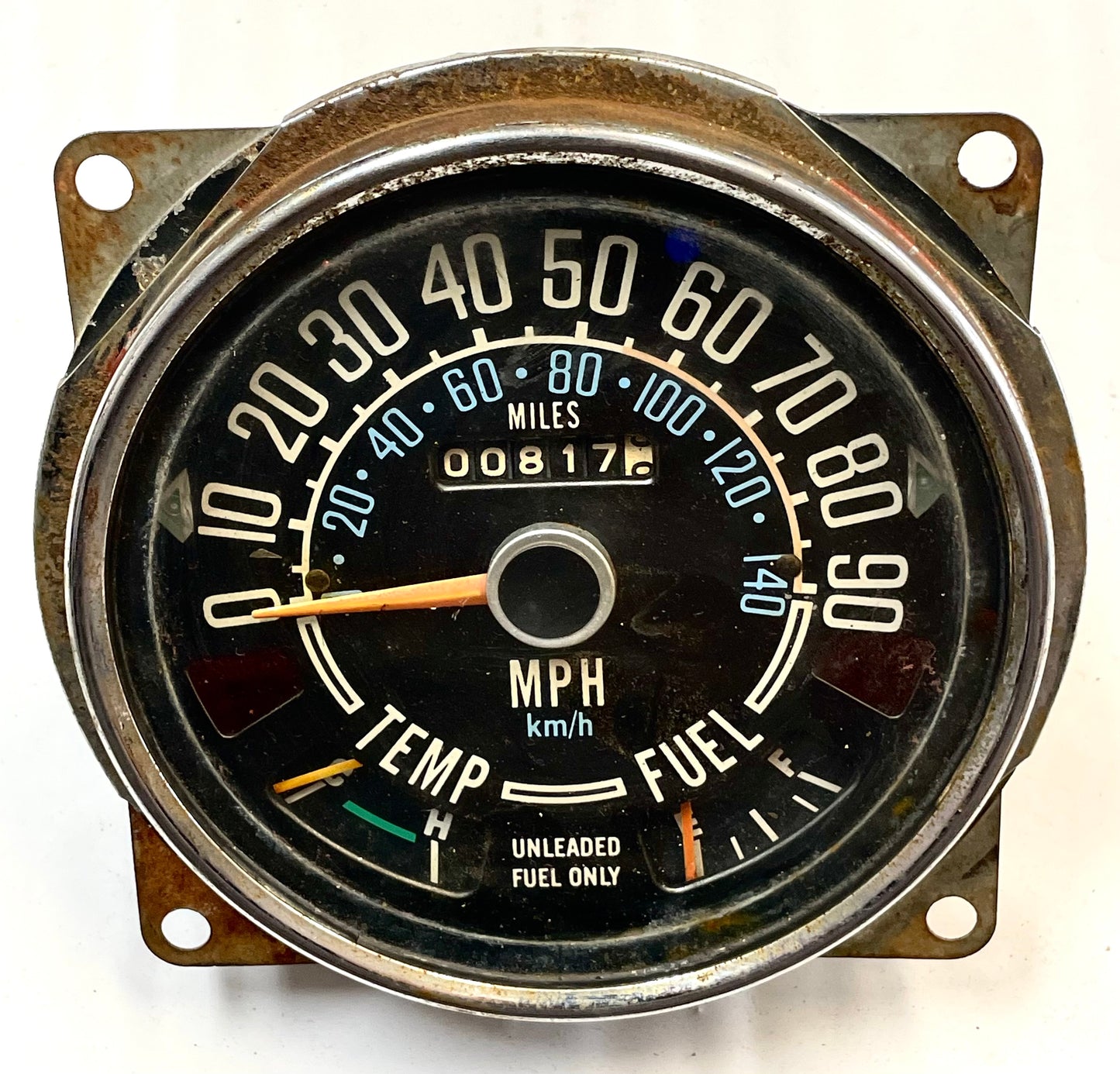 Velocímetro de fábrica Jeep CJ CJ5 CJ7 CJ8 Indicador de temperatura del combustible Odómetro 90 mph 
