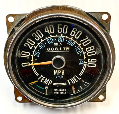 Velocímetro de fábrica Jeep CJ CJ5 CJ7 CJ8 Indicador de temperatura del combustible Odómetro 90 mph 