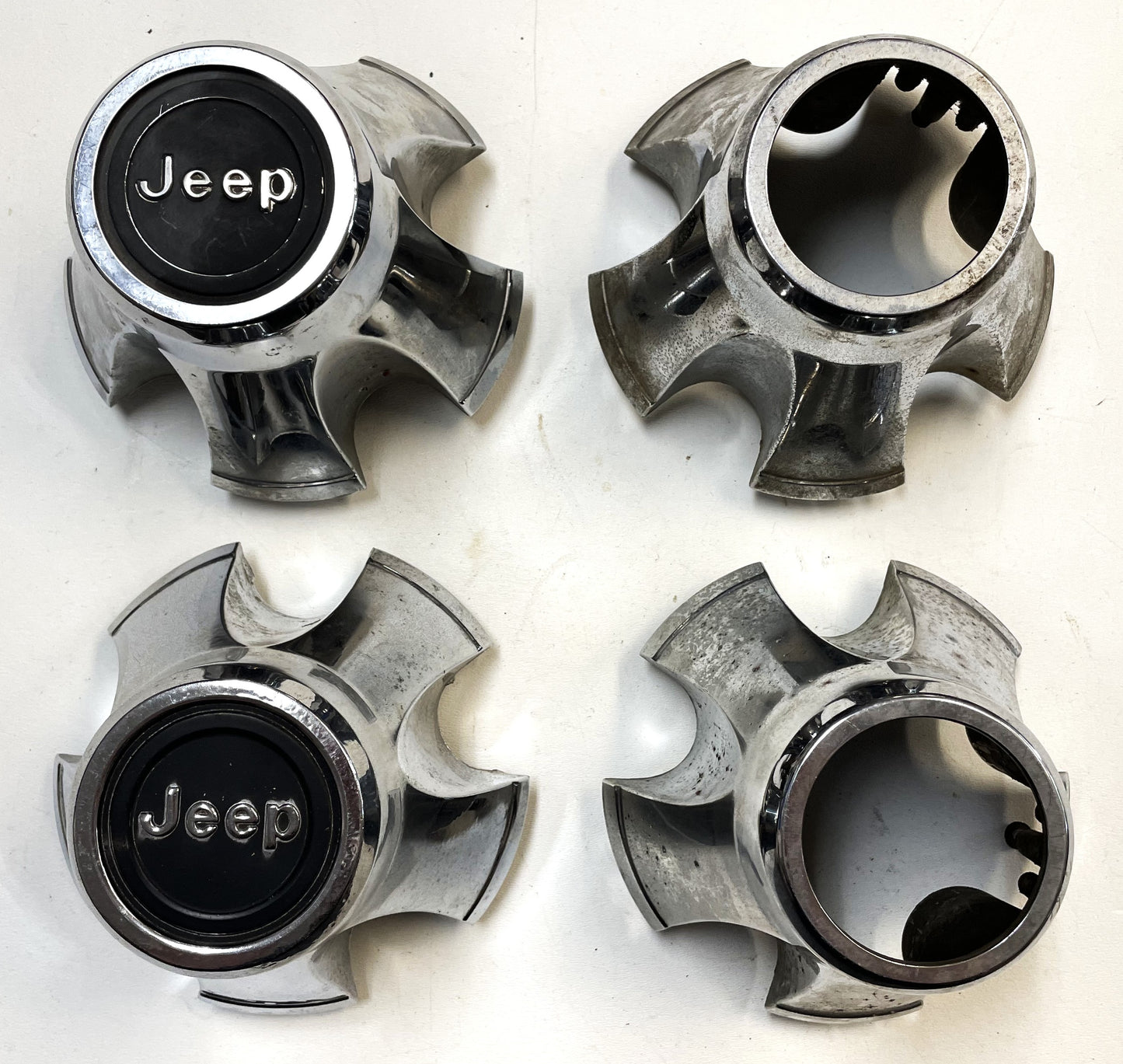 Tapacubos cromados de fábrica para Jeep CJ CJ5 CJ7, tapacubos Laredo, ¡ENVÍO GRATIS! 