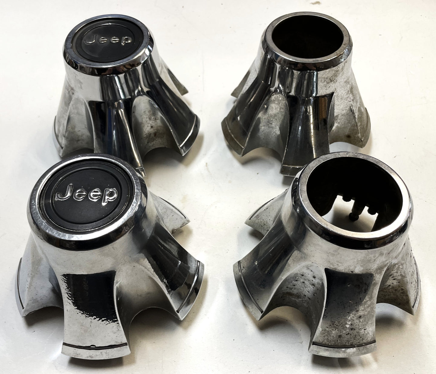 Tapacubos cromados de fábrica para Jeep CJ CJ5 CJ7, tapacubos Laredo, ¡ENVÍO GRATIS! 