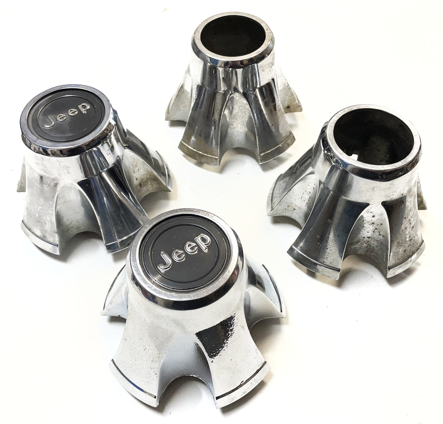 Tapacubos cromados de fábrica para Jeep CJ CJ5 CJ7, tapacubos Laredo, ¡ENVÍO GRATIS! 