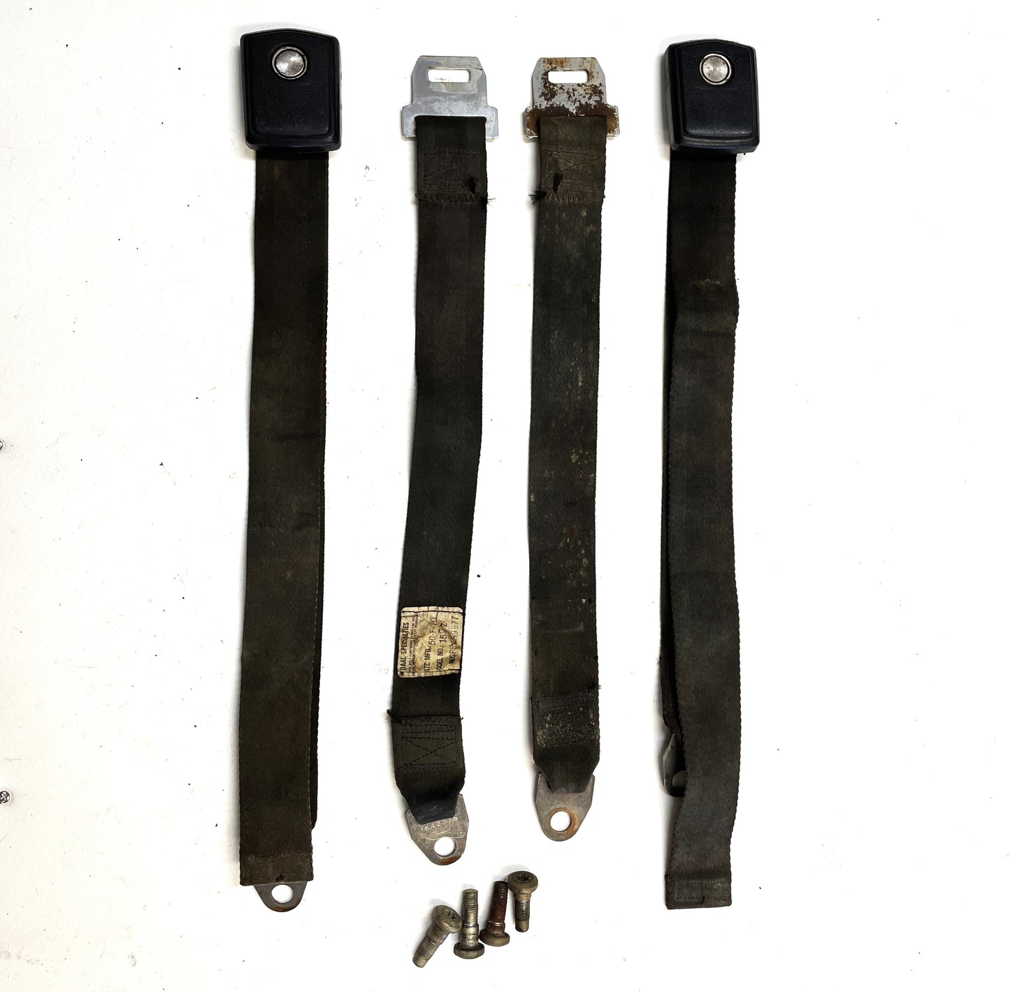 Jeep CJ Back Seat Lap Belts Rear Seat Belt CJ5 CJ7 CJ8 with Bolts !