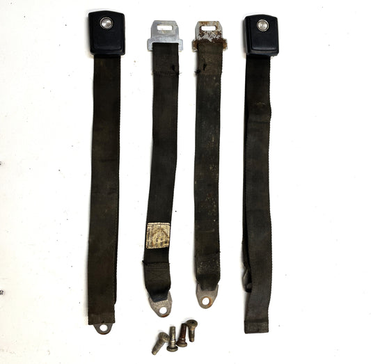 Cinturones de regazo para asientos traseros de Jeep CJ, cinturón de seguridad trasero Cj5 Cj7 Cj8 con pernos
