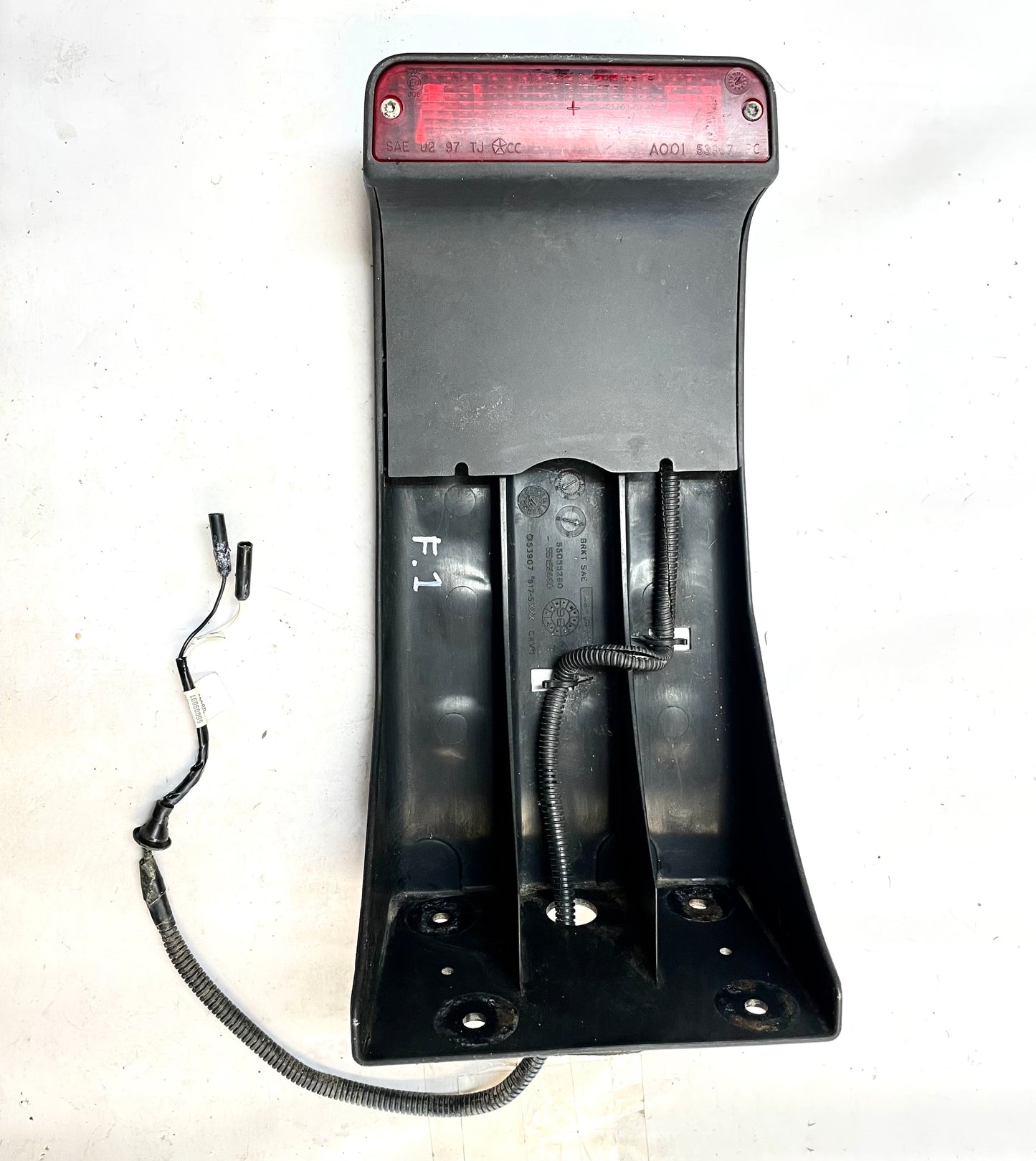 Jeep TJ 3rd Brake Light Lamp Bracket Wires Plastic 97-06 Wrangler third