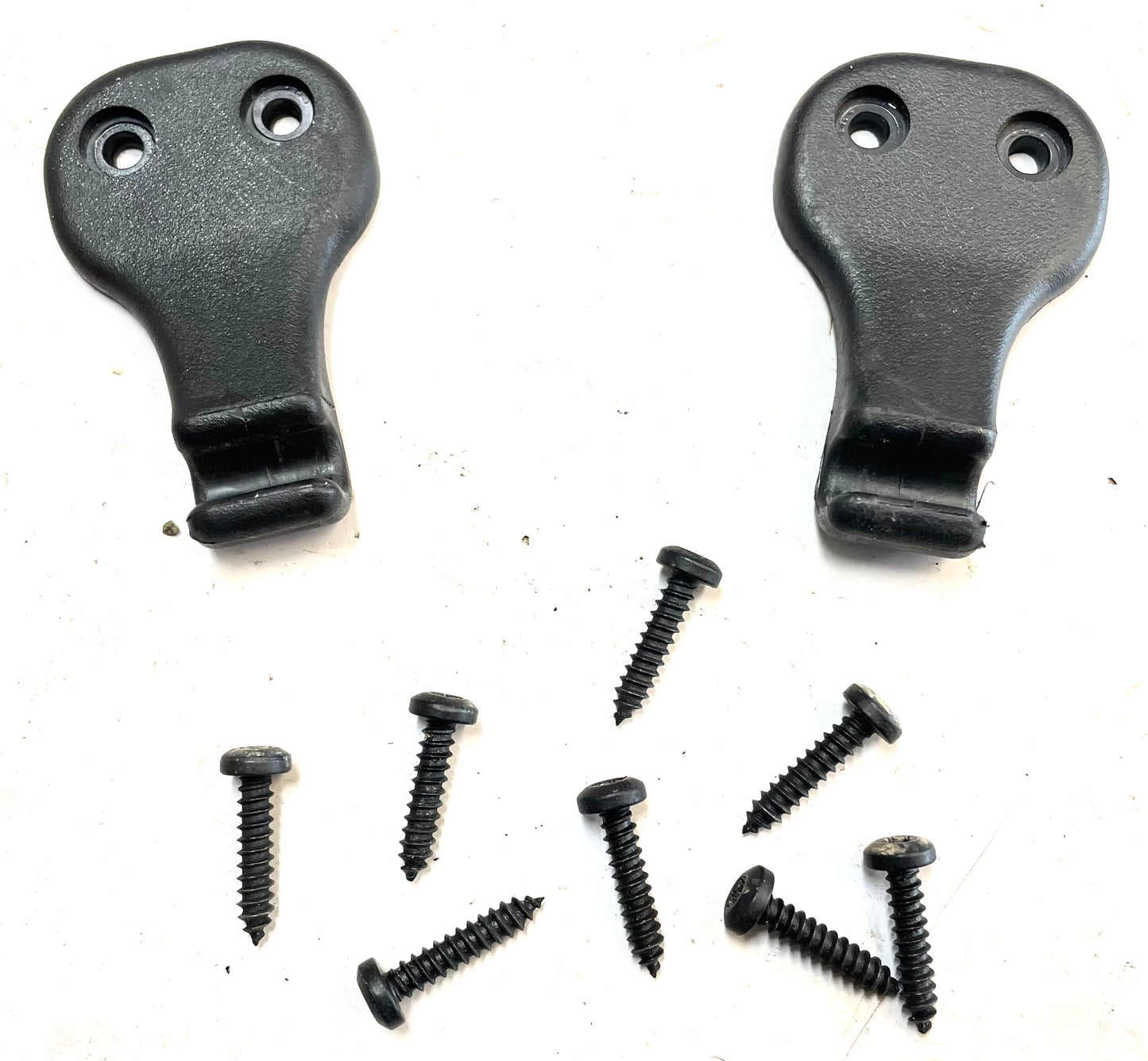 Jeep TJ Sun Visor Support Clip Hook Pair Mounting screws black 97-02 Wrangler!