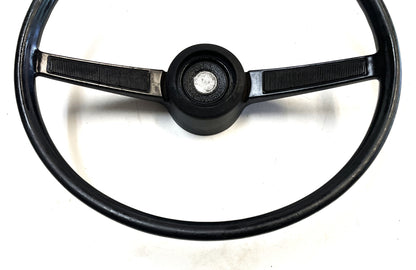 Jeep CJ steering wheel fits 76-86 CJ5 CJ7 CJ8 horn button Factory Black
