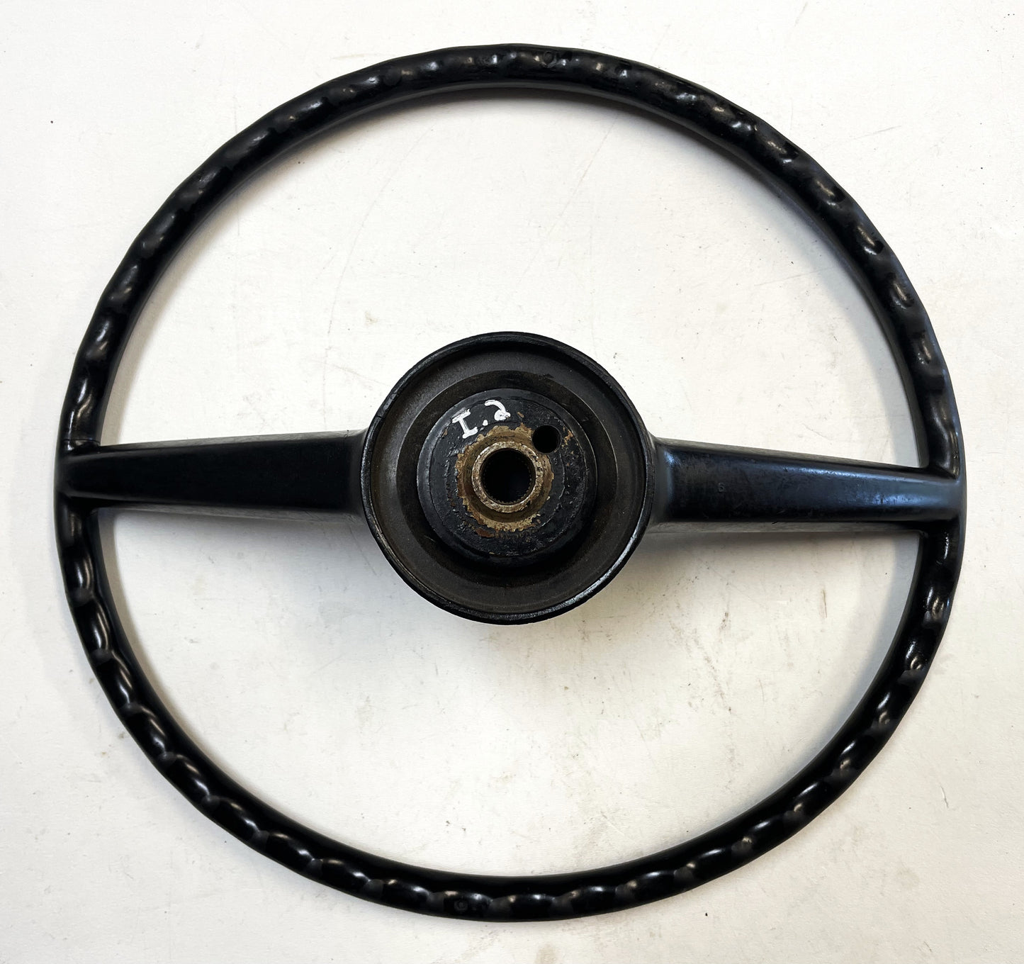 Jeep CJ steering wheel fits 76-86 CJ5 CJ7 CJ8 horn button Factory Black