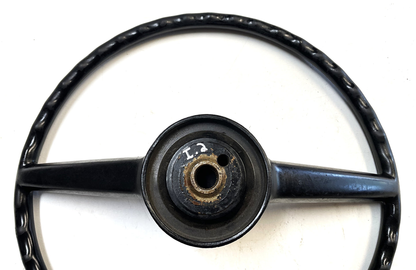 Jeep CJ steering wheel fits 76-86 CJ5 CJ7 CJ8 horn button Factory Black