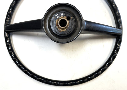 Jeep CJ steering wheel fits 76-86 CJ5 CJ7 CJ8 horn button Factory Black