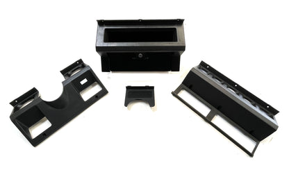 Jeep YJ dash trim plastic bezels 87-95 Wrangler dark grey glove box column
