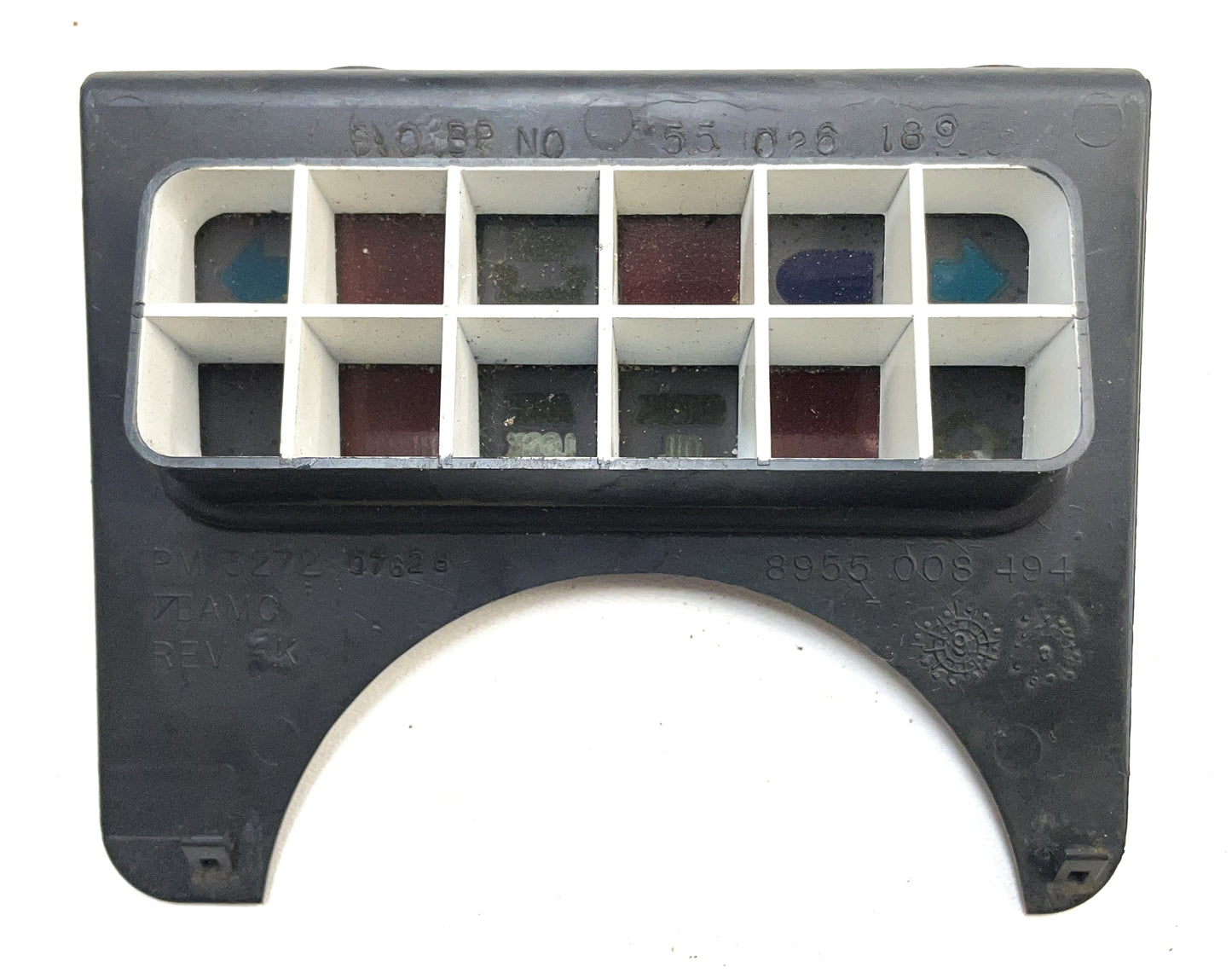 Jeep YJ dash trim plastic bezels 87-95 Wrangler dark grey glove box column