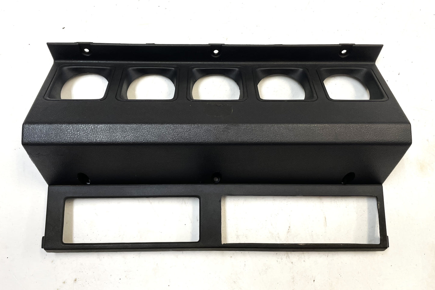 Jeep YJ dash trim plastic bezels 87-95 Wrangler dark grey glove box column