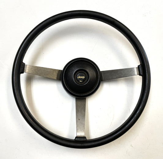 ¡Volante de fábrica Jeep YJ Wrangler 87-95 gris oscuro Cj5 Cj7 Cj8!
