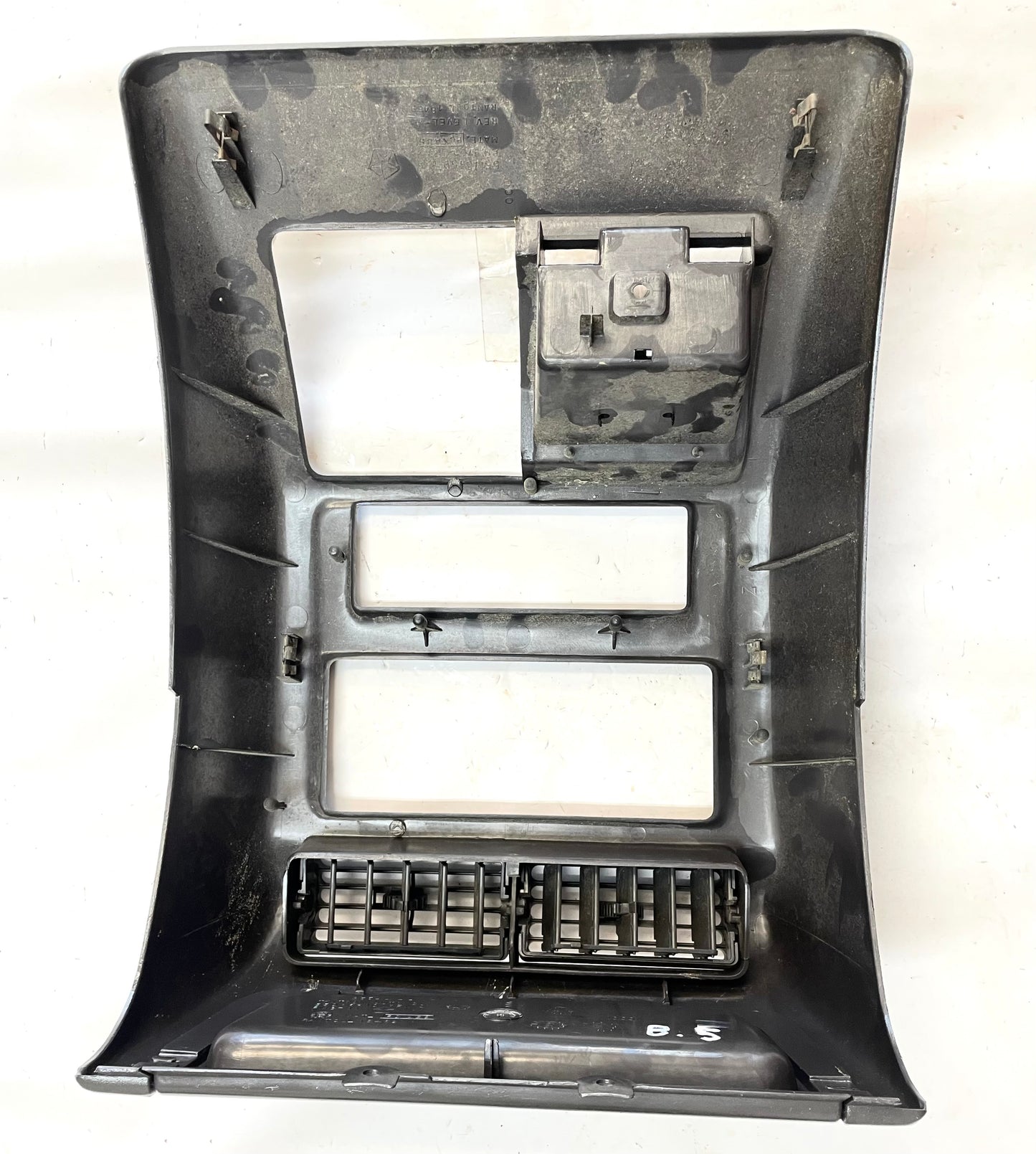 Jeep TJ Wrangler center bezel vents vent plastic dash trim dark grey AGATE