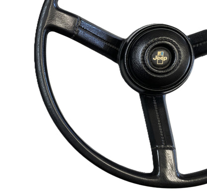 Volante Jeep CJ CJ5 CJ7 CJ8 Botón de bocina Negro de fábrica AMC compatible con 76-86 