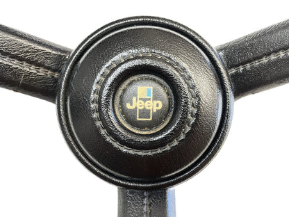 Volante Jeep CJ CJ5 CJ7 CJ8 Botón de bocina Negro de fábrica AMC compatible con 76-86 