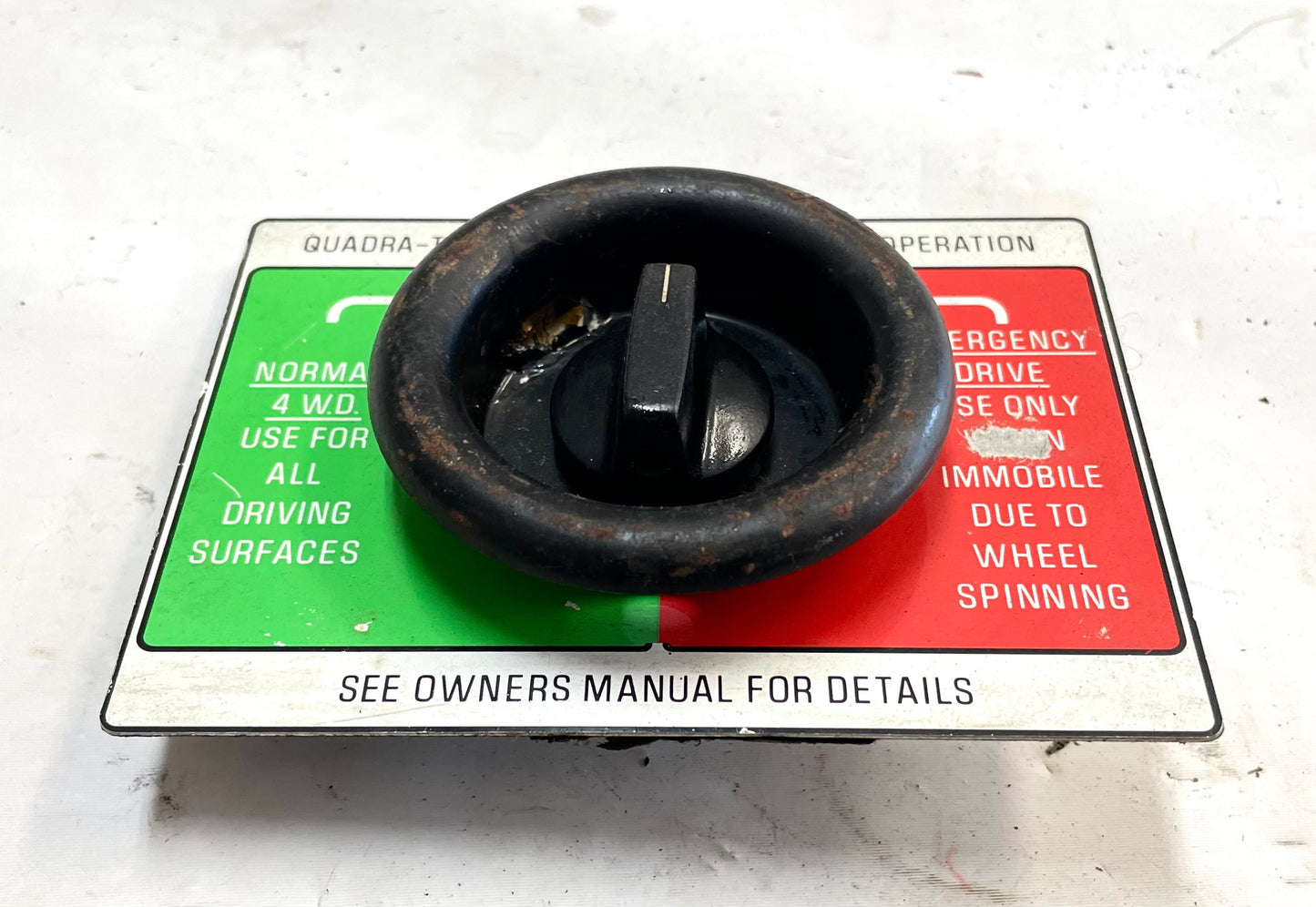Jeep Quadratrac Emergency Drive Glove box switch 4x4 J10 Cherokee Wagoneer CJ7
