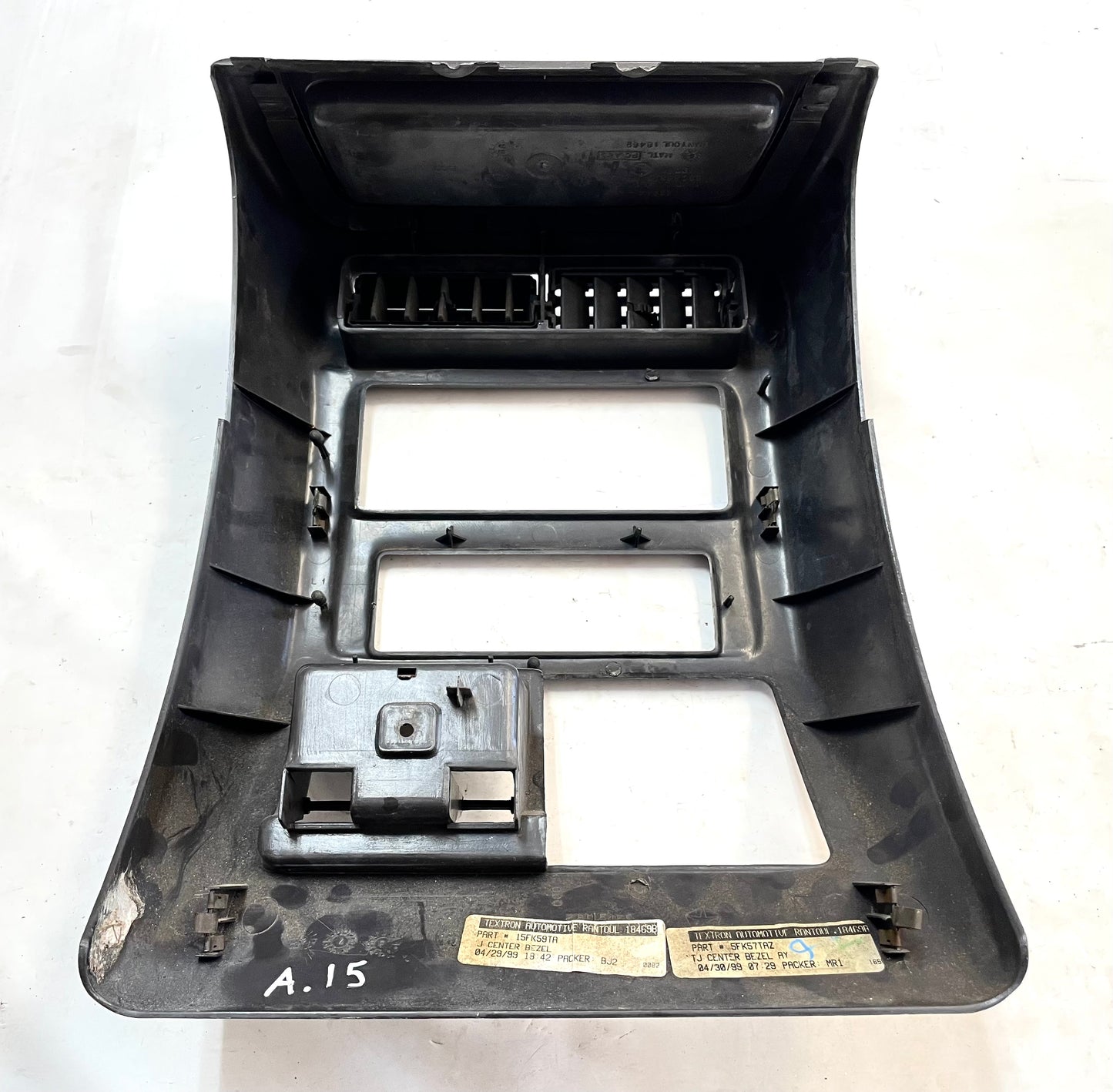 Jeep TJ dash trim center bezel vents vent dark grey AGATE fits 97-02 Wrangler!