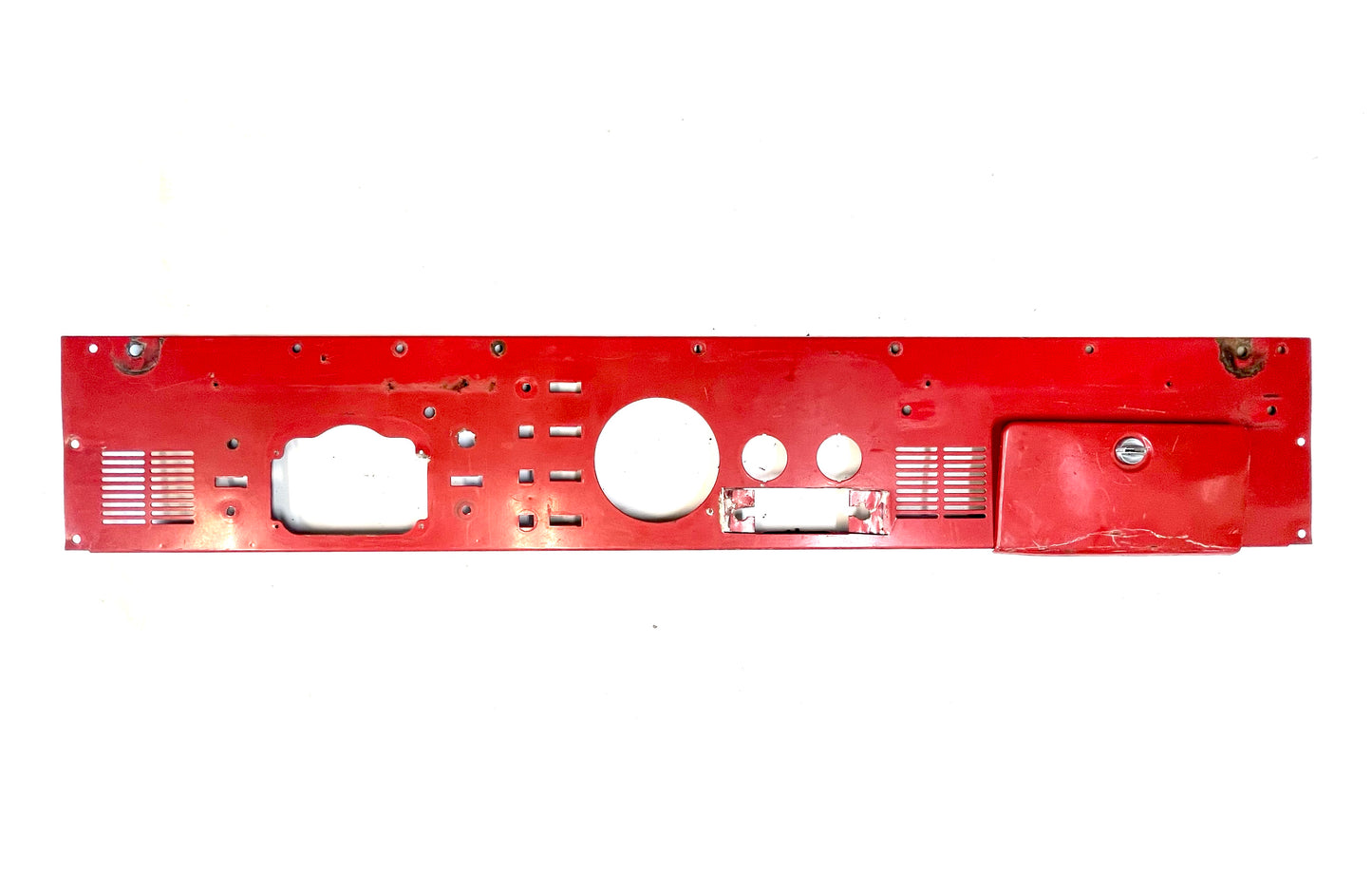 Jeep CJ dash gauge panel CJ5 CJ7 CJ8 AMC metal radio glove box gauges red