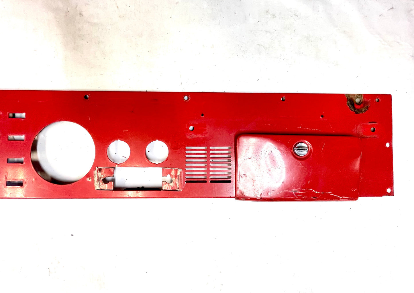 Jeep CJ dash gauge panel CJ5 CJ7 CJ8 AMC metal radio glove box gauges red