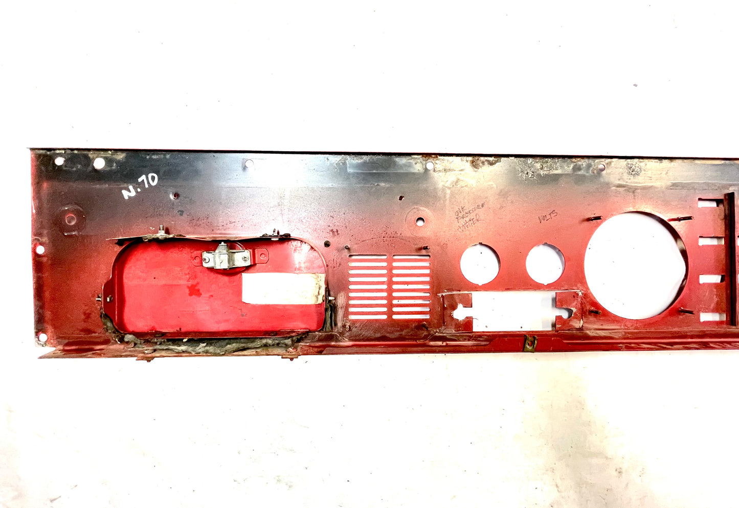 Jeep CJ dash gauge panel CJ5 CJ7 CJ8 AMC metal radio glove box gauges red