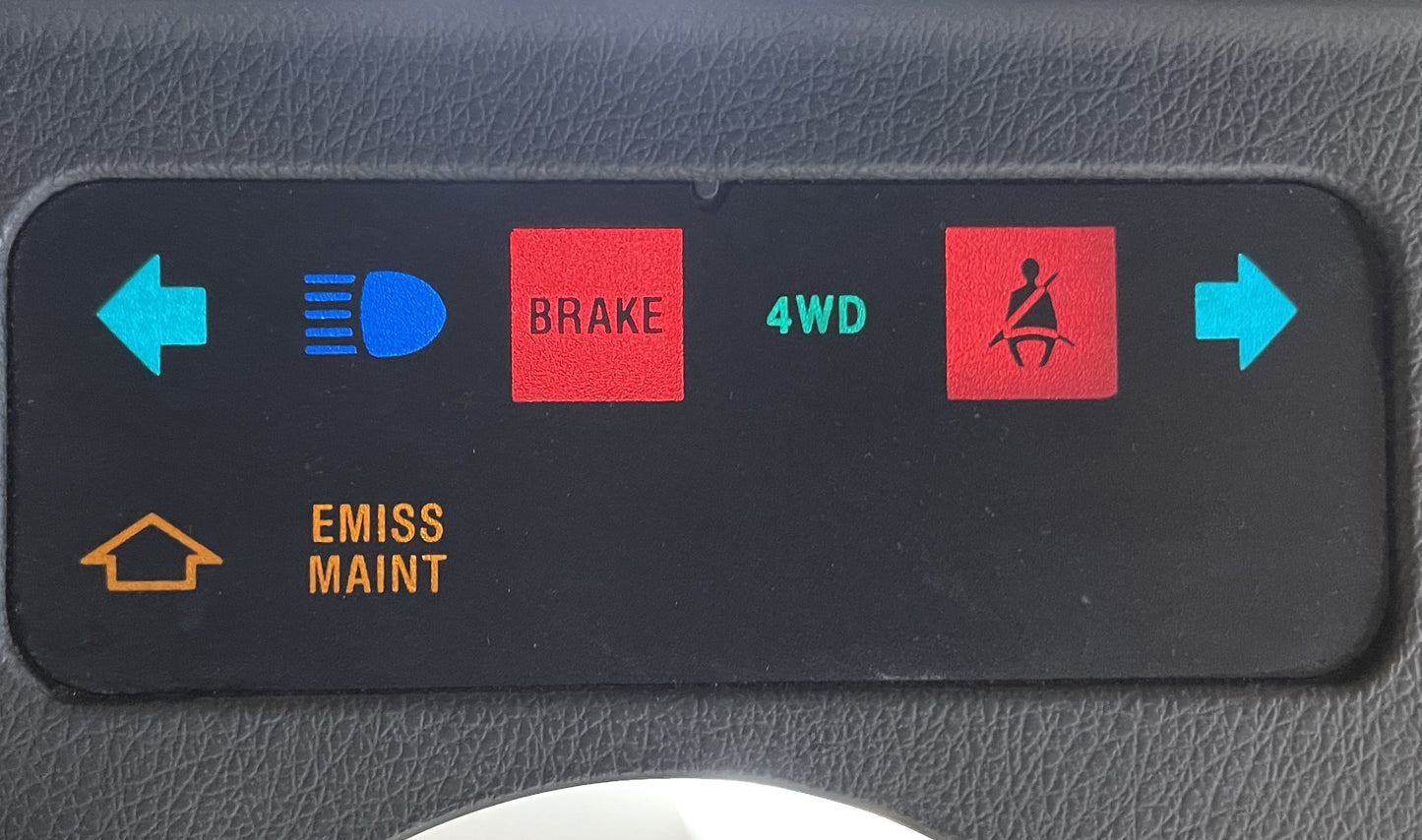 ¡Luz de advertencia gris del tablero del Jeep YJ, bisel de la moldura, luces de problemas del Wrangler, columna gris! 