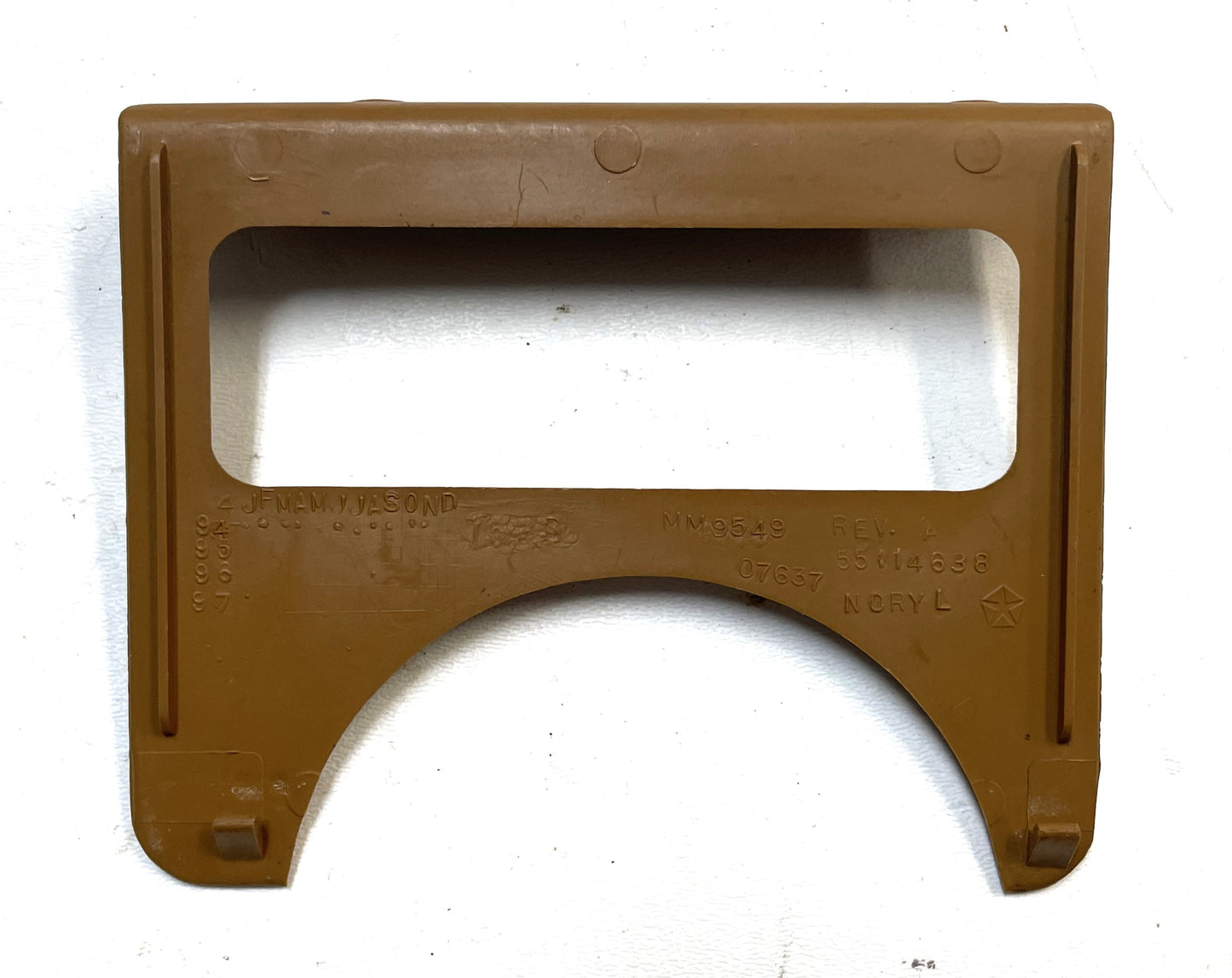 Jeep YJ dash trim warning light bezel plastic cover tan spice 92-95 Wrangler