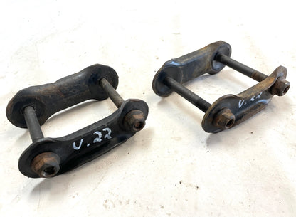 Jeep YJ shackles with bolts 87-95 Wrangler Front and Back leaf springs FREE SHIP