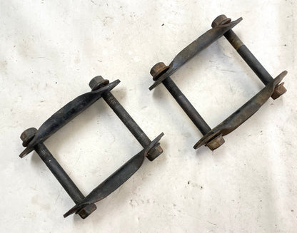 Jeep YJ shackles with bolts 87-95 Wrangler Front and Back leaf springs FREE SHIP