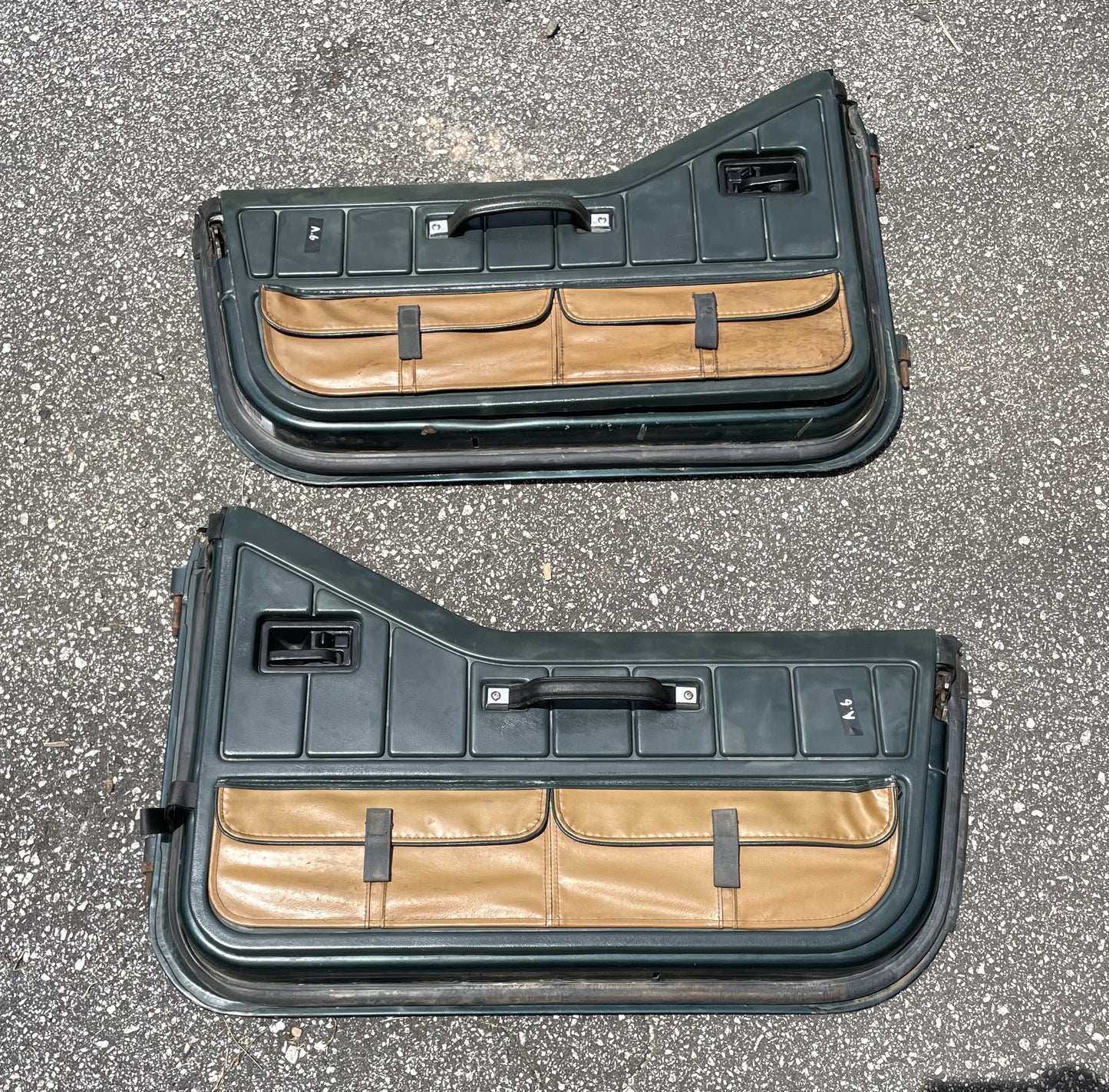 Jeep Wrangler Dark Green Half Doors Sahara YJ CJ7 Factory Steel Door w/ pouches