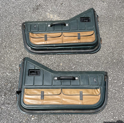 Jeep Wrangler Dark Green Half Doors Sahara YJ CJ7 Factory Steel Door w/ pouches