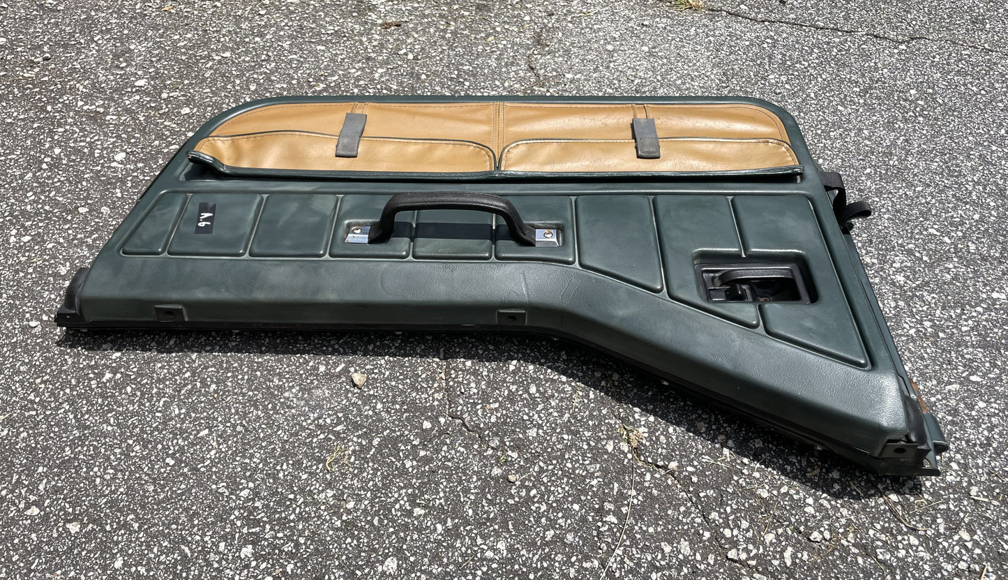 Jeep Wrangler Dark Green Half Doors Sahara YJ CJ7 Factory Steel Door w/ pouches