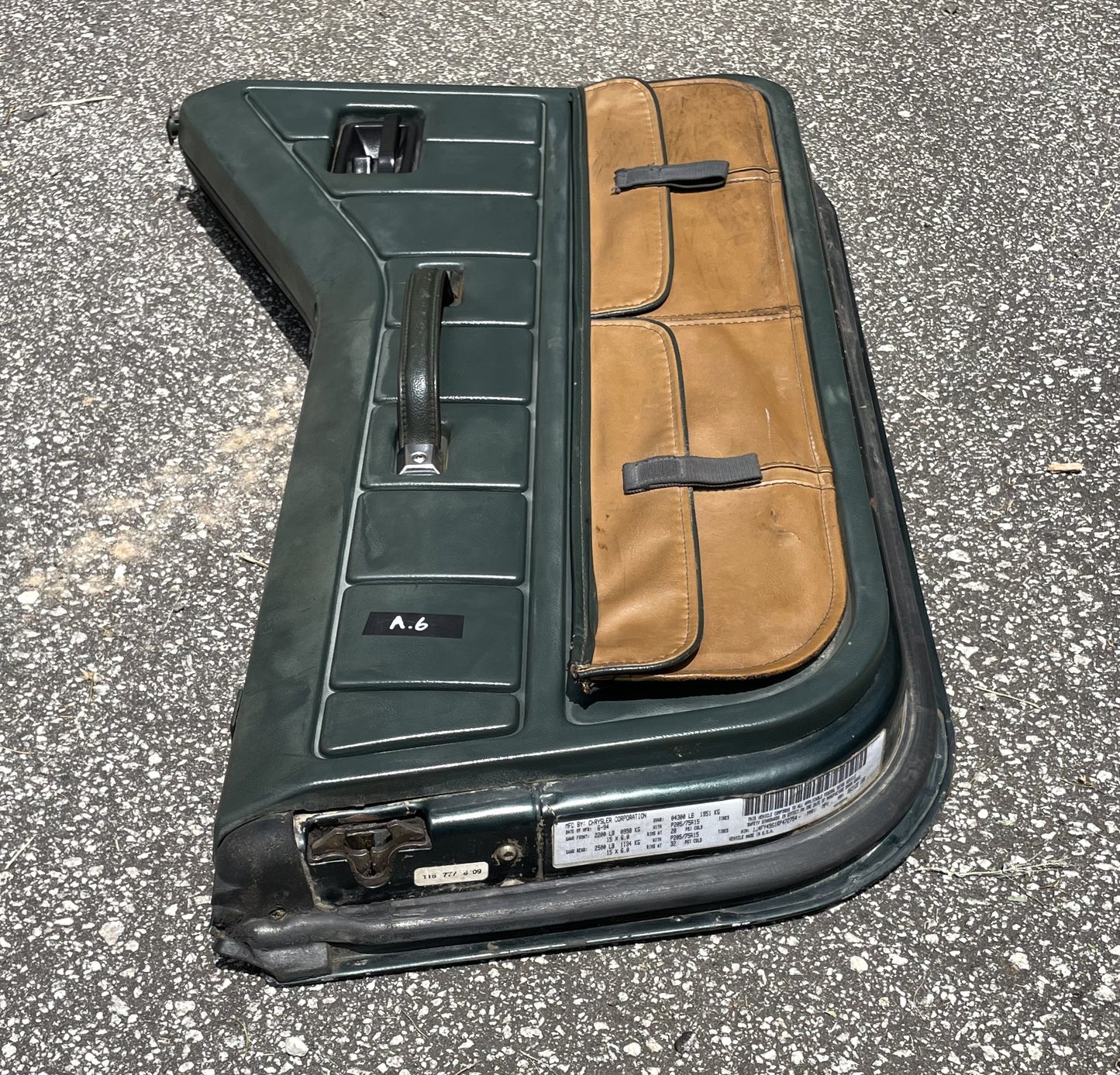 Jeep Wrangler Dark Green Half Doors Sahara YJ CJ7 Factory Steel Door w/ pouches