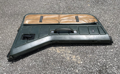 Jeep Wrangler Dark Green Half Doors Sahara YJ CJ7 Factory Steel Door w/ pouches