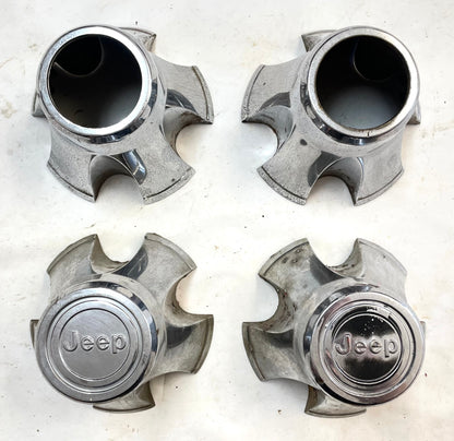 Jeep CJ center caps CJ5 CJ7 FACTORY chrome wheel Centers Laredo cap FREE SHIP!