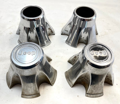 Jeep CJ center caps CJ5 CJ7 FACTORY chrome wheel Centers Laredo cap FREE SHIP!