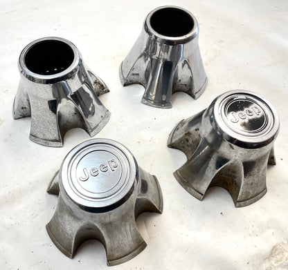 Jeep CJ center caps CJ5 CJ7 FACTORY chrome wheel Centers Laredo cap FREE SHIP!