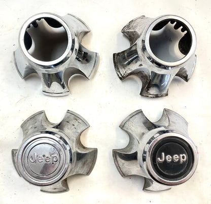 Jeep CJ center caps CJ5 CJ7 FACTORY chrome wheel Centers Laredo cap FREE SHIP
