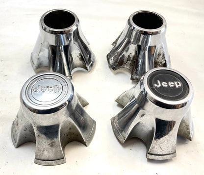 Jeep CJ center caps CJ5 CJ7 FACTORY chrome wheel Centers Laredo cap FREE SHIP