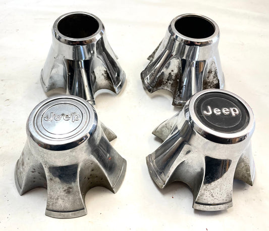 Jeep CJ center caps CJ5 CJ7 FACTORY chrome wheel Centers Laredo cap FREE SHIP