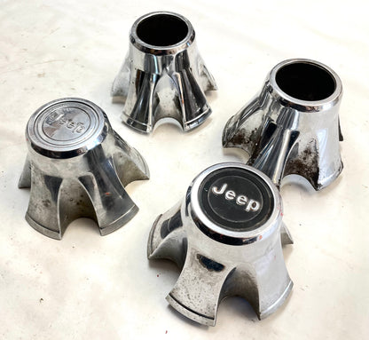 Jeep CJ center caps CJ5 CJ7 FACTORY chrome wheel Centers Laredo cap FREE SHIP