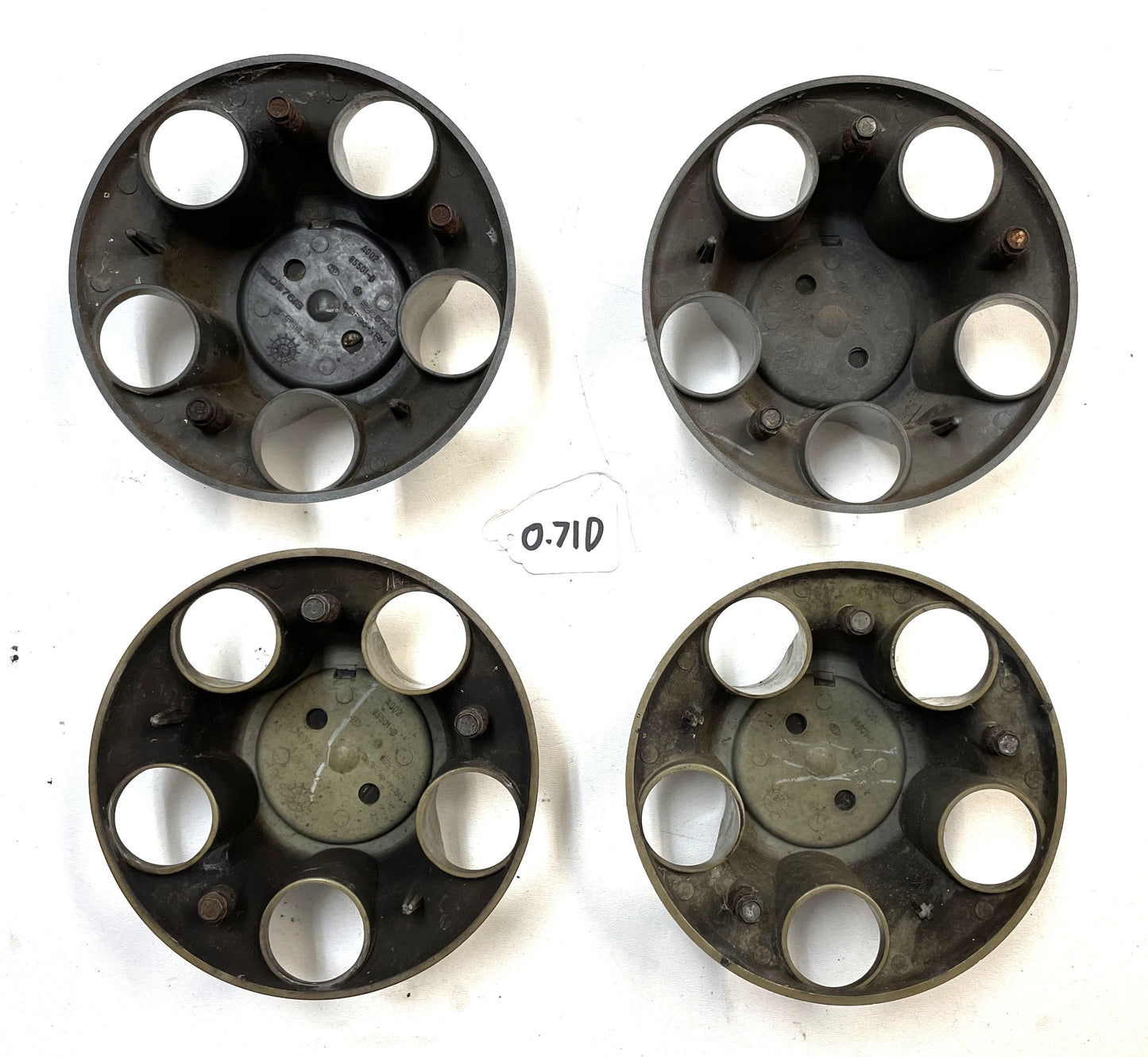 4 Jeep YJ TJ factory wheel center cap 52057619 silver grey centers Wrangler!
