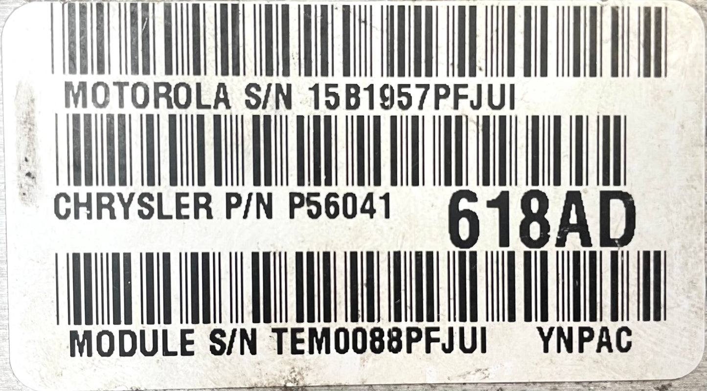 Jeep 98 TJ ECM 2.5 computer four cylinder manual trans P56041618AD Wrangler