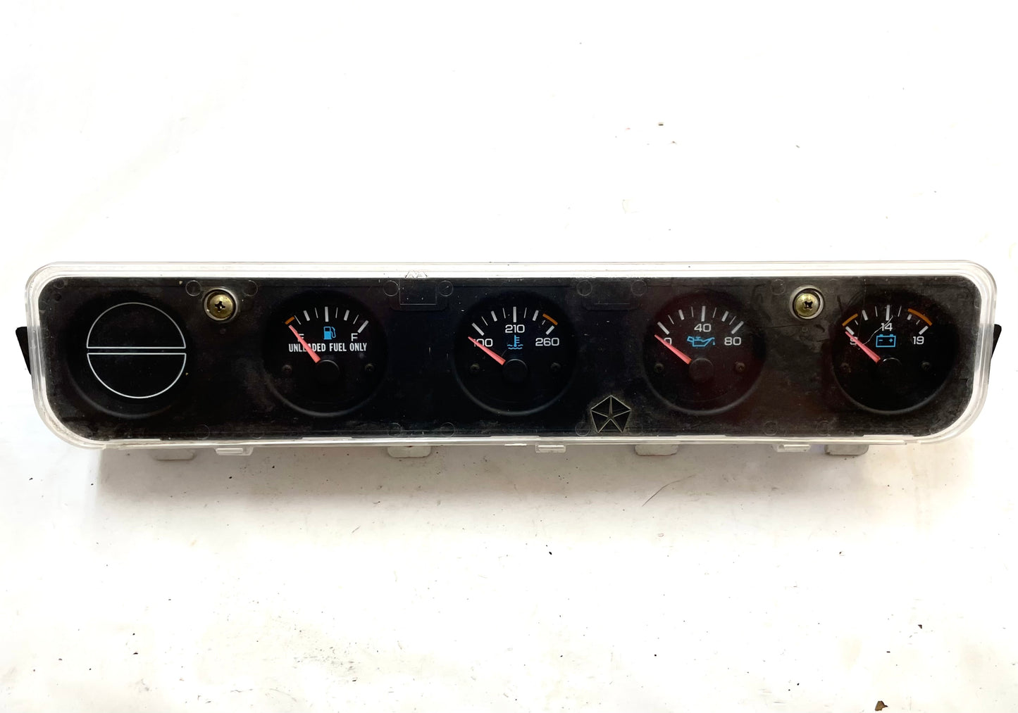 Jeep YJ center gauge cluster 92-95 WRANGLER  fuel temp oil pressure gas battery